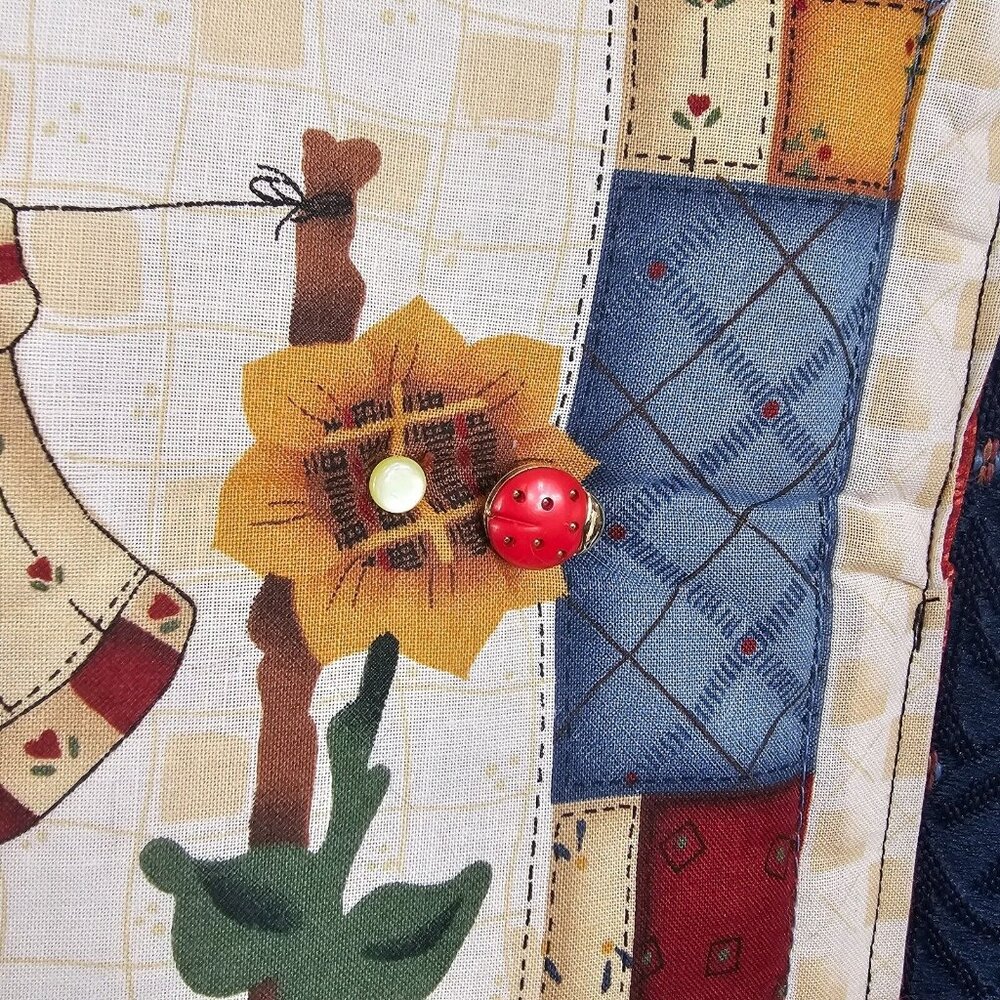 Handmade 2PC Pillowcase‎ Quilted Country Charm MFH Decor Leslie Black Cranston - Picture 15 of 16